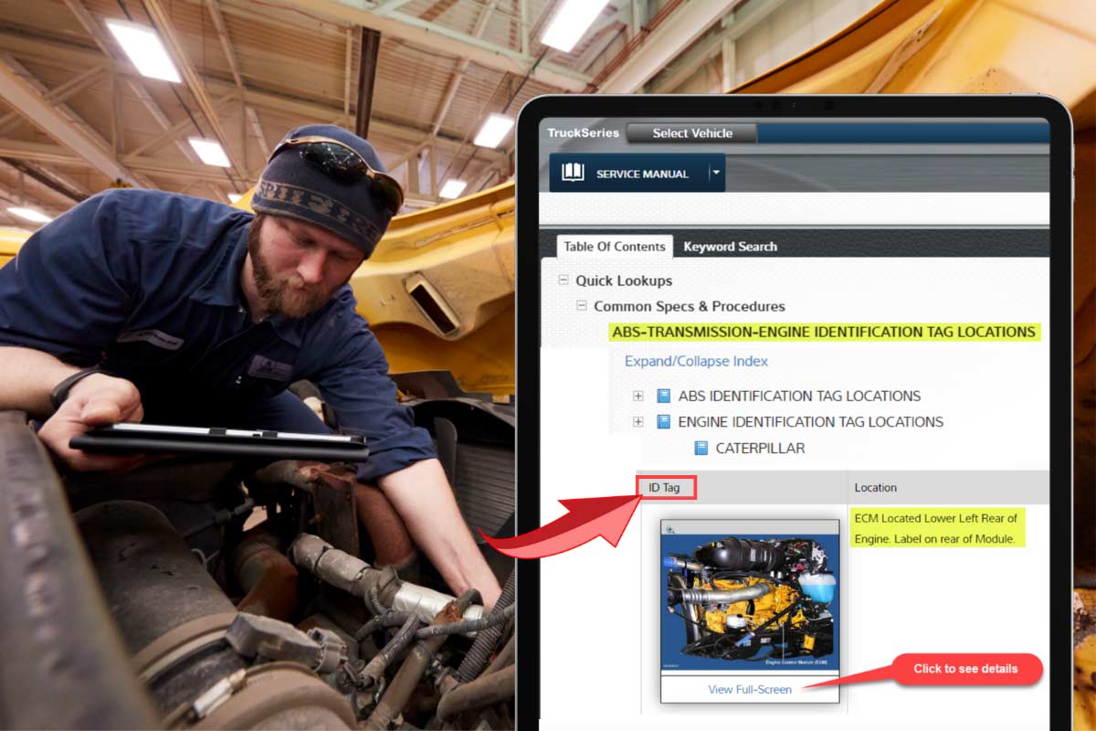 Truck Identification Tags locations