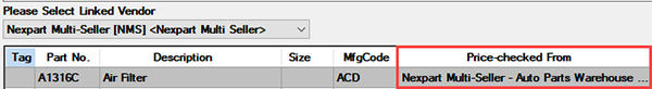 Price Check Ordering Parts