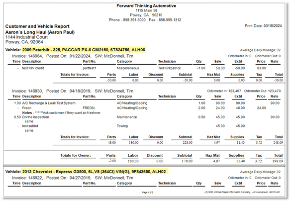 Customer History